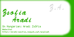 zsofia aradi business card